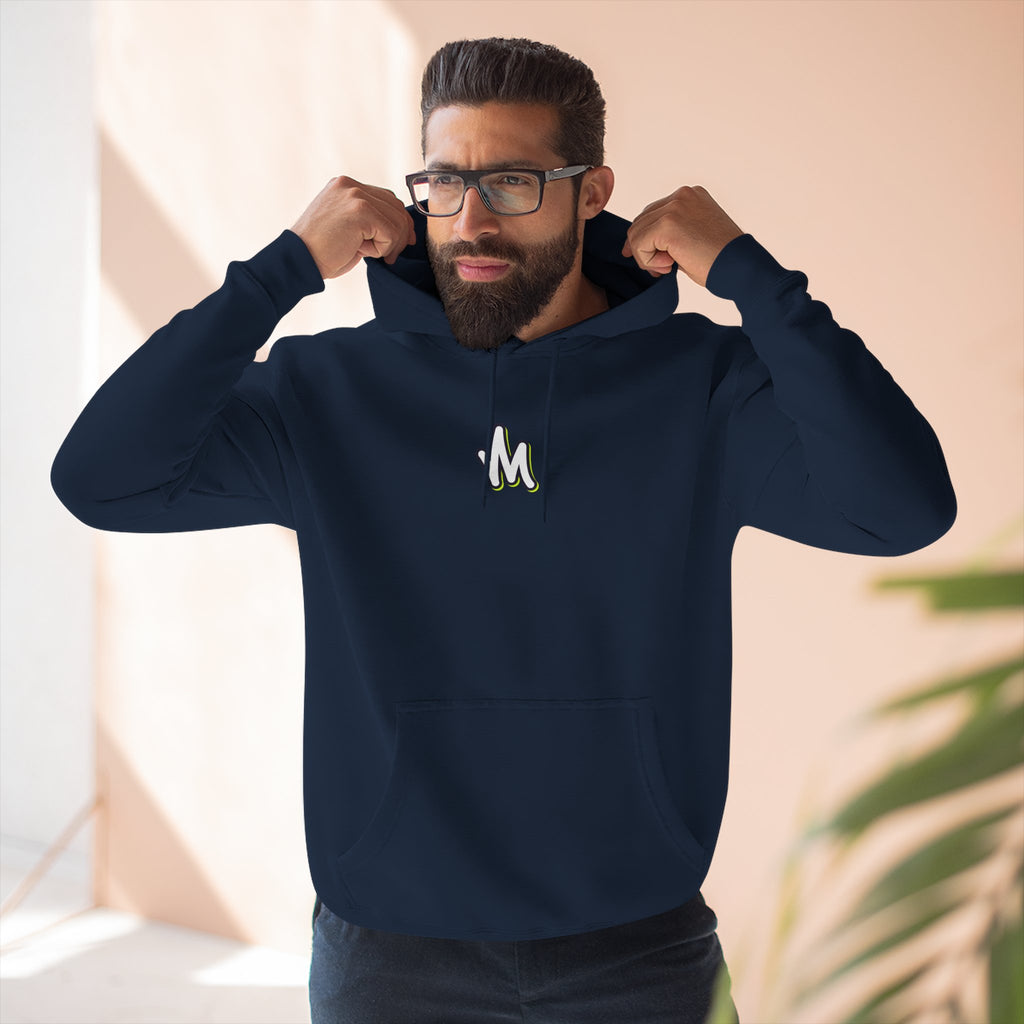 Minimal Monogram Hoodie —  Fleece Pullover with Mizzi Logo