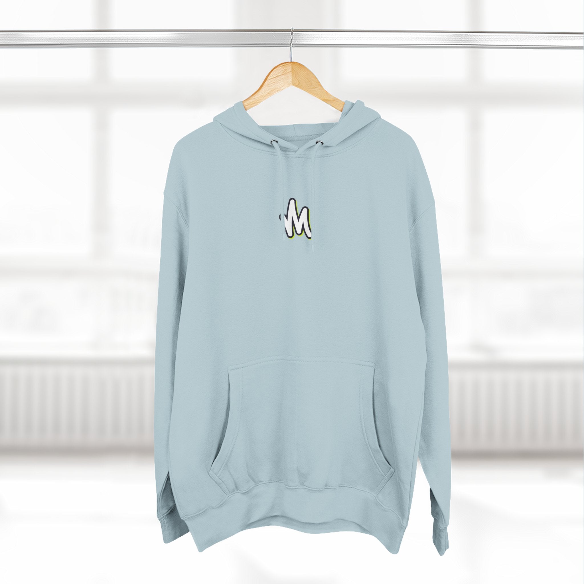 Minimal Monogram Hoodie —  Fleece Pullover with Mizzi Logo