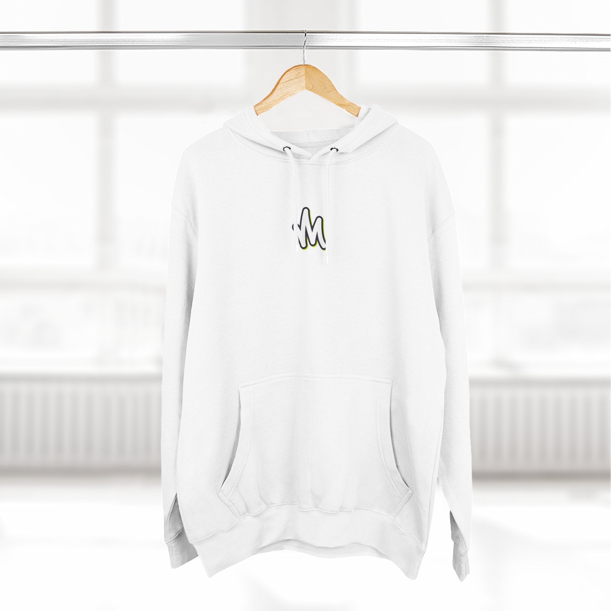 Minimal Monogram Hoodie —  Fleece Pullover with Mizzi Logo