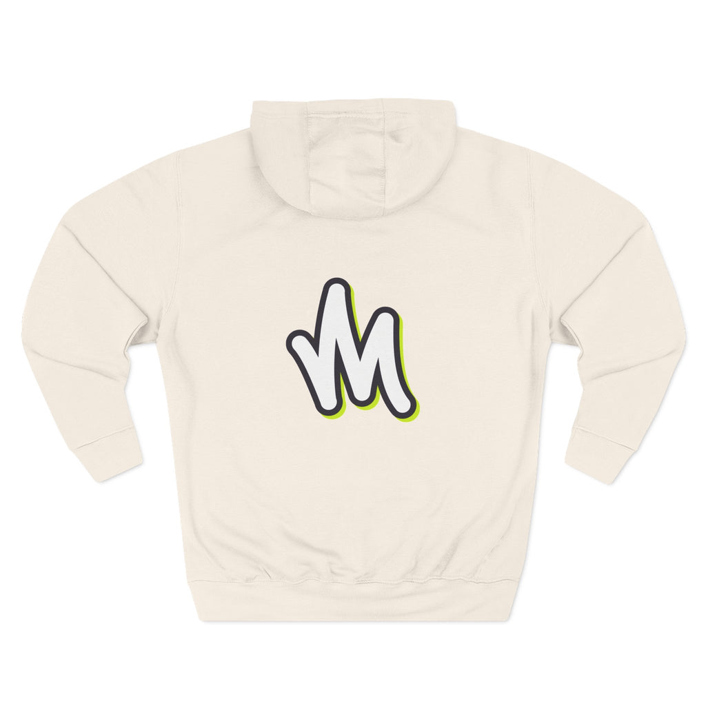 Minimal Monogram Hoodie —  Fleece Pullover with Mizzi Logo