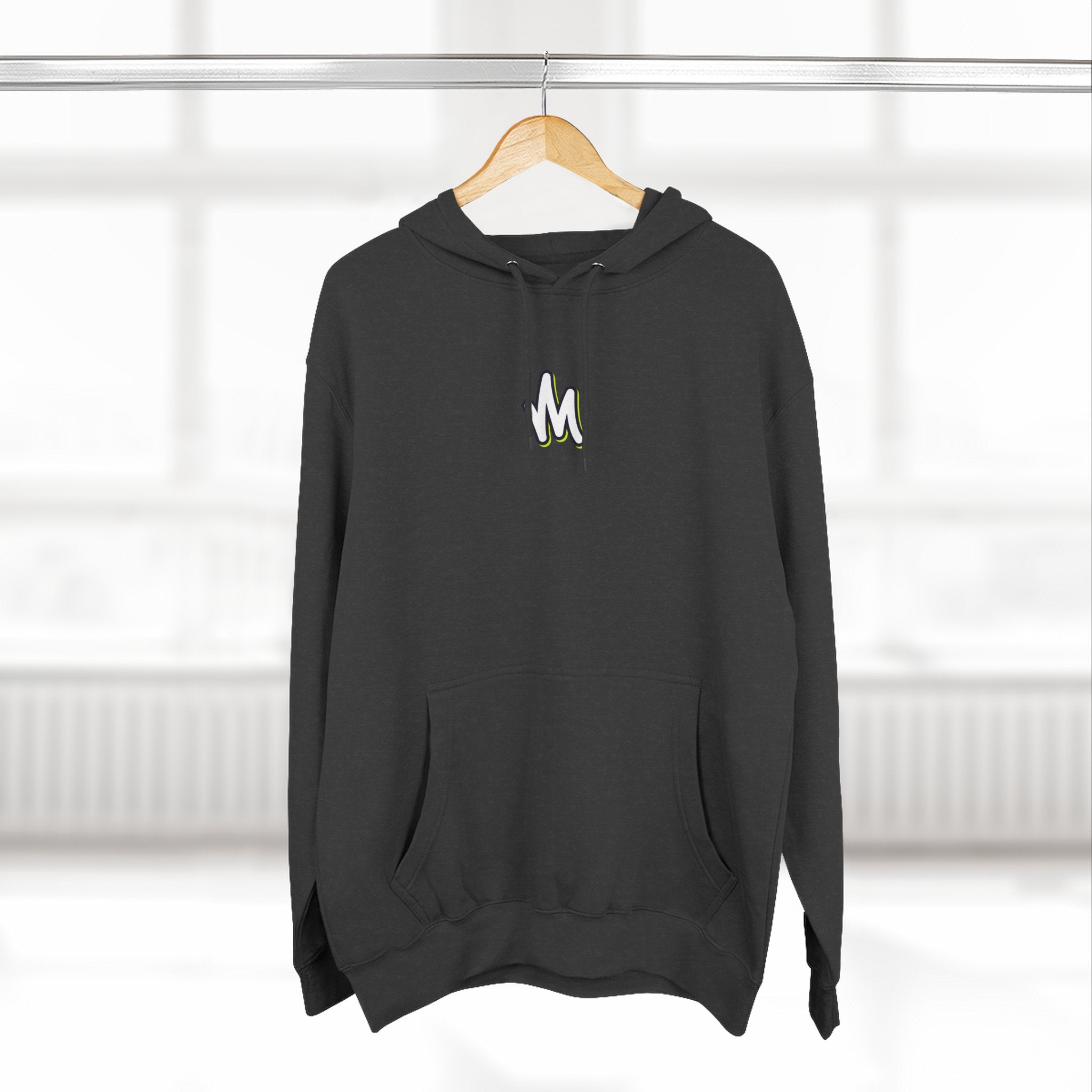 Minimal Monogram Hoodie —  Fleece Pullover with Mizzi Logo