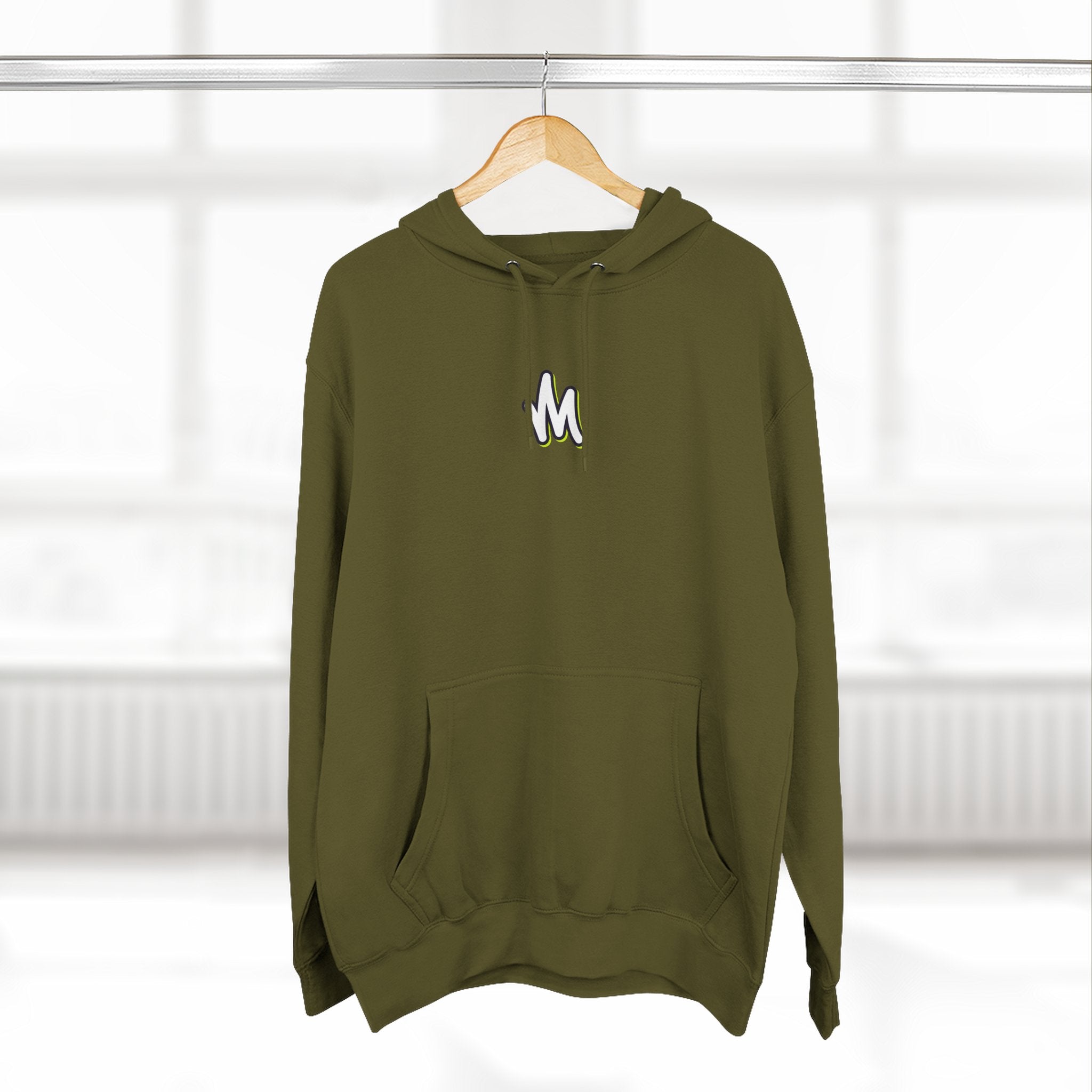 Minimal Monogram Hoodie —  Fleece Pullover with Mizzi Logo